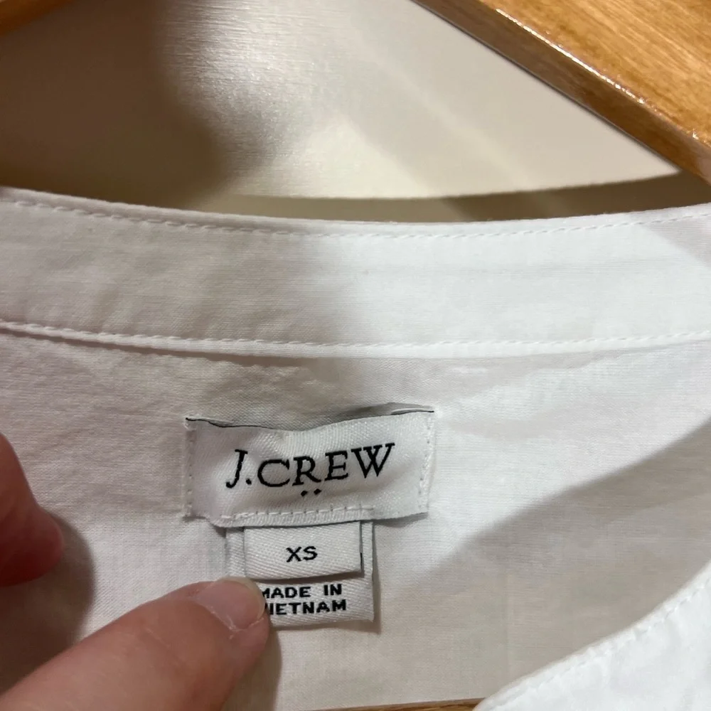 J. Crew White Button Down Blouse